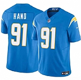 Men & Women & Youth Los Angeles Chargers #91 Da'Shawn Hand Blue 2025 F.U.S.E. Vapor Limited Stitched Jersey,baseball caps,new era cap wholesale,wholesale hats
